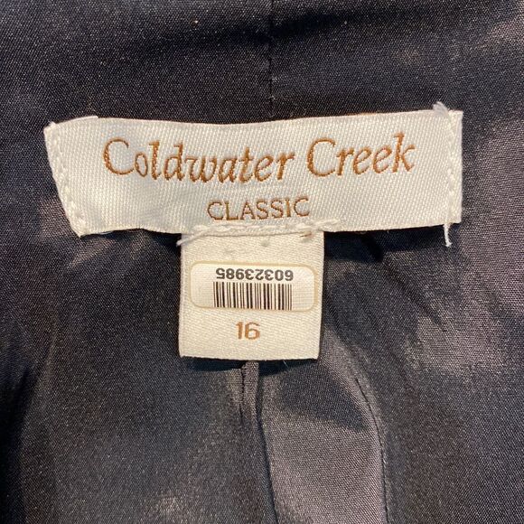 Coldwater Creek Asymmetrical Moto Jacket Size 16 Olive Green Wool Blend - Picture 11 of 16